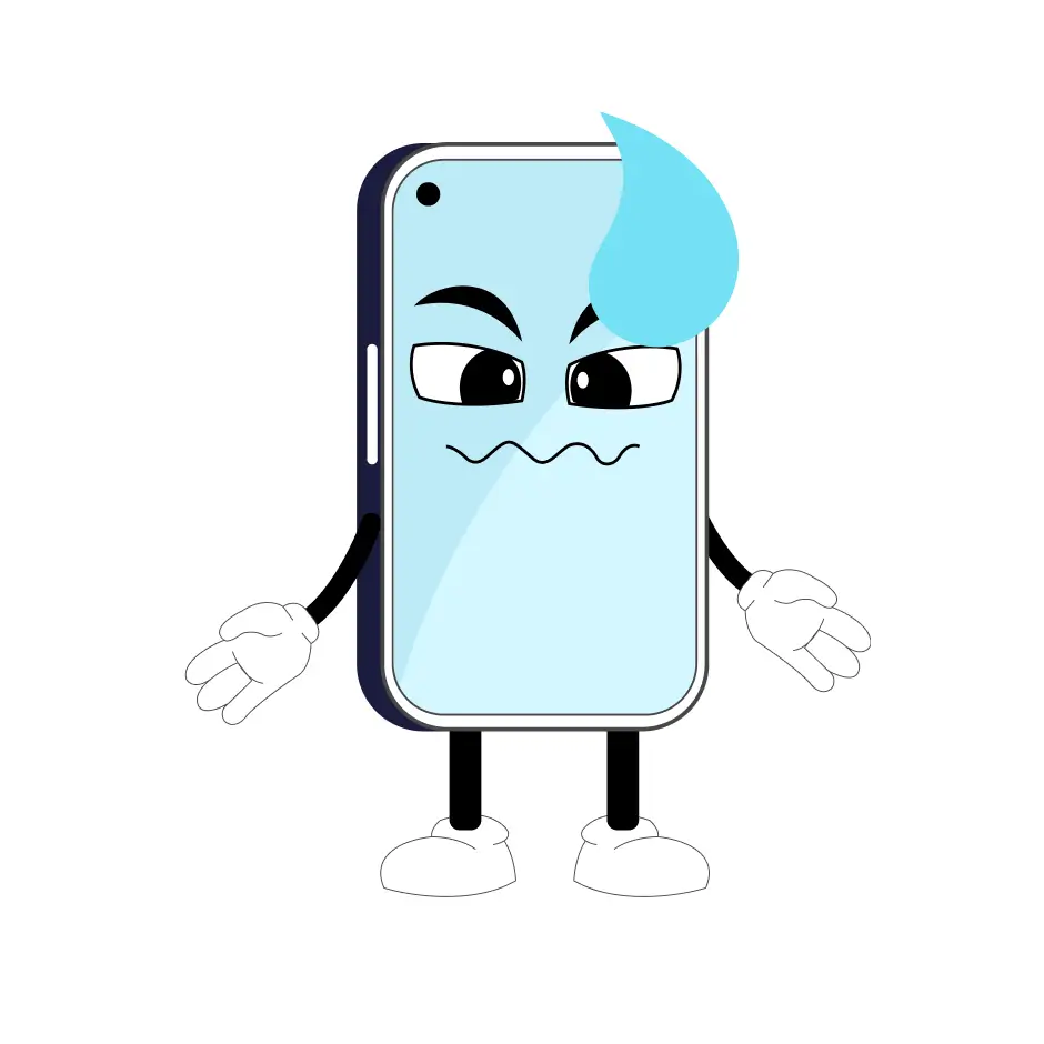 تصویر آب خوردگی گوشی